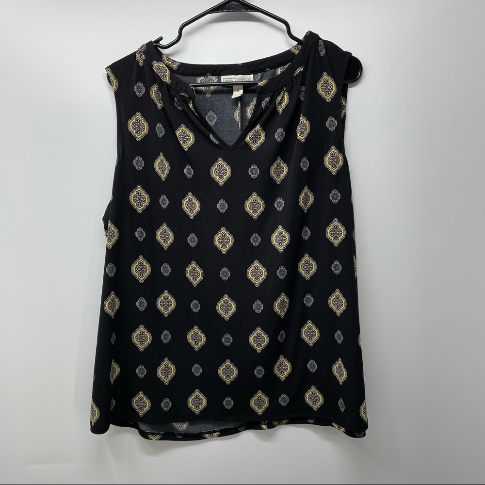 5/$25 Dana Buchman Black Vest Tank Career Top